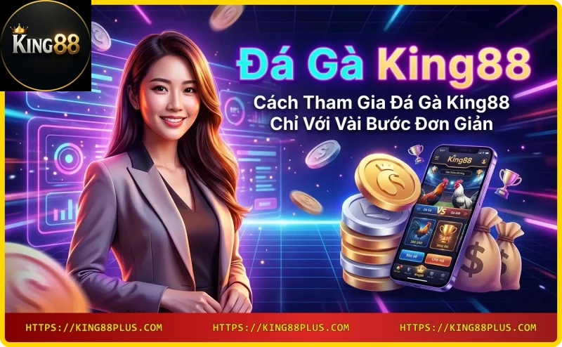 Các bước tham gia Đá Gà King88: đăng ký, nạp tiền, đặt cược, theo dõi trận đấu