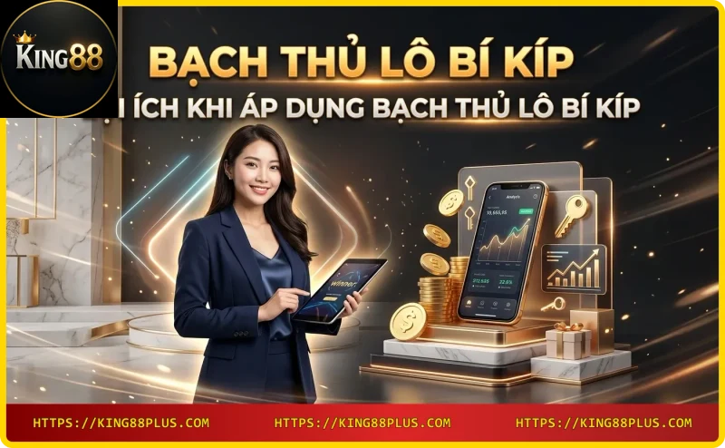 Cúp vàng với bóng lô và mũi tên đi lên - Lợi ích của bạch thủ lô bí kíp