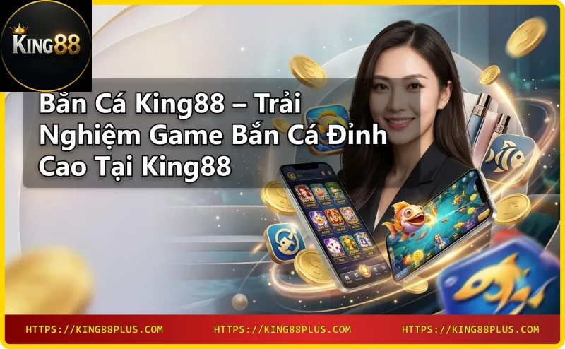 Game bắn cá King88 với đồ họa 3D sống động và cá đầy màu sắc