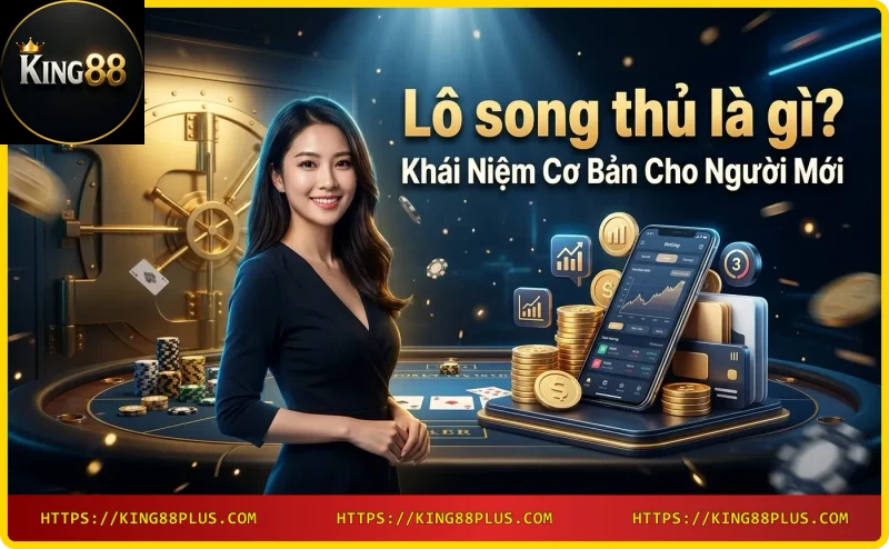 Hai quả cầu xổ số vàng số 23 và 32 trên nền nhung xanh đậm, ánh sáng neon