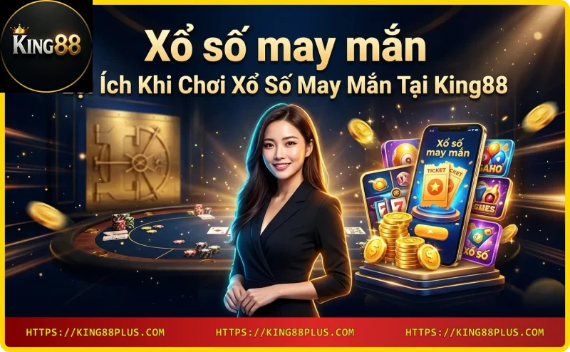 Người chơi đang sử dụng ứng dụng xổ số may mắn trên điện thoại tại King88