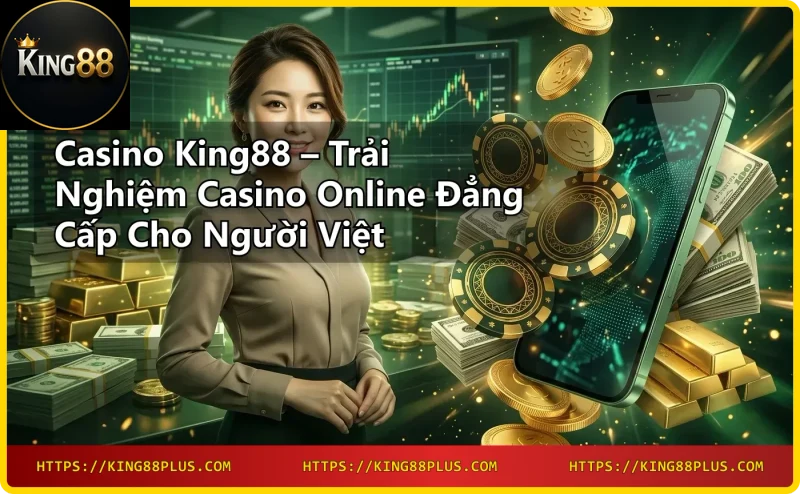 Vòng quay roulette tại Casino King88 với ánh đèn vàng sang trọng